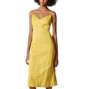 J. Crew Gia Natasha Sunshine Yellow Memory Poplin Strap Dress NWT 10